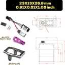 RampCrab Steering Servo 11.5KG for TRX4M (Steel Gear, Water Proof),with Servo Mount Bracket and Servo Horn for TRX4M RC Crawler Car, 1/18 Upgrades Parts for TRX4M Bronco, Defender, K10 (Red Horn) (purple)