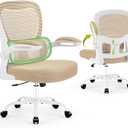 AreShark Office Chair Ergonomic Desk Chairs with Adjustable Lumbar Support, High Back Breathable Mesh Chair with Wheels& Flip-up Armrests,Rolling Swivel Comfy Task Computer Chair for Home Work Gaming