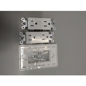 Receptacle, Deco, 20A, 5-20R, 125V, Gray