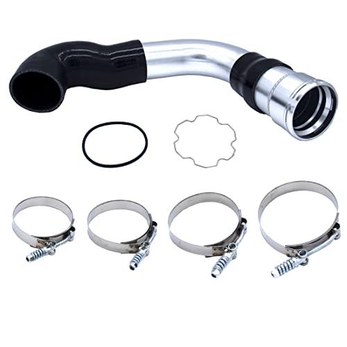 MOCW 3.5" Cold Side Intercooler Pipe Kit & Boot Upgrade Kit Compatible with 2011-2016 Ford 6.7L Powerstroke Diesel F-250 F-350 F-450, Silver