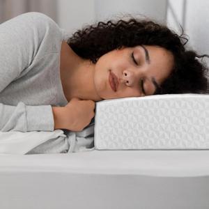 Cube Pillow Pro for Side Sleepers Memory Foam Bed Pillow Soft Pillow Supportive Head, Neck, and Shoulder Pain Relief, White-24"x12"x5"