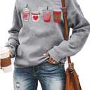 MYHALF Valentines Love Heart Sweatshirts: Womens Valentine Sweatshirts Casual Lovely Graphic Long Sleeve Pullover Tops