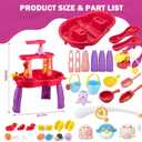 Water Table for Toddlers 3-5 Outdoor Toys for Kids Ages 4-8 3-Tier Kids Sand Water Table with Fishing Game Set Activity Sensory Table Summer Gift Beach Outside Toys for Toddler Girl