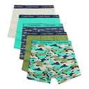 Calvin Klein Boys' Modern Cotton Boxer Brief Underwear 5-Pack, Heather Grey/Camo/Navy/Green/Olive, Small