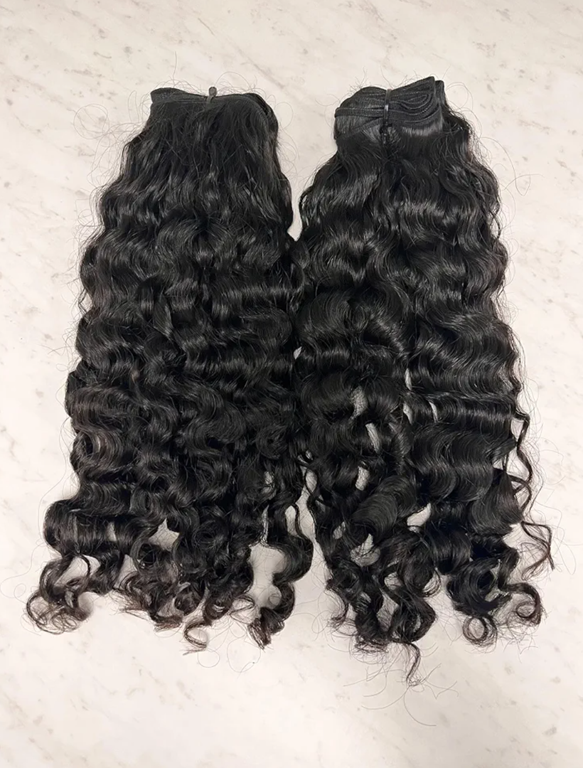Noire De Luxe Real Raw burmese curly Human Hair 1 Bundle 5+ Years Long Lasting Unprocessed One Donor Human Hair Bundles Weave can bleached to #613 Color (24 in)