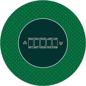nuveti 24/31/47/55/63inch Round Poker Mat for Texas Holdem | Portable Poker Table Top with Art Deco Layout Print 6-8 Player Game Layout Mat to Play Cards, Poker Games, Blackjack, Casino, 24''X 24''X 2MM