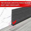 Vinyl Wall Base Baseboard Molding Trim 6" Flexible Self Adhesive Rubber Wall Base Moulding Trim Peel and Stick Design, 6 Inch x 60 Feet, Dark Gray Wood