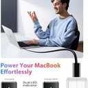 Stouchi USB-C to Magnetic 3 Cable 6.6ft, 140W Fast Charging for MacBook Air (15''/13'' M4 2025, M3 2024, M2 2023, M2 2022), Pro (16"/14" 2024/2023/2021)Black