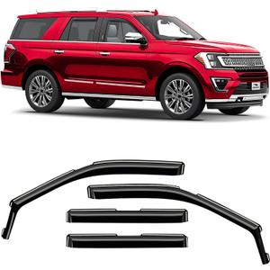 Voron Glass in-Channel Extra Durable Rain Guards for Ford Expedition 2018-2024, Window Deflectors, Vent Window Visors, 4 Pieces - 220248