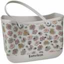Banvikon Bag Tag Charm Flower Butterfly Monogram Personalized Beach Bag Bogg Tag Pop In Bit 13*18