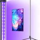 Barrina LED Black Light Bar, Perfect for Party, Halloween T10 Vertical Standing UV Blacklight Fixture, 42W, 385-400nm, 4FT Height with On/Off Switch and Tripod Floor Stand