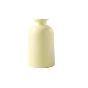 White Ceramic Vase for Home Decoration | Bohemian Vase for Dried Flowers + House Plants | Wedding, Home, Centerpieces, Modern, Minimalist (Yellow)