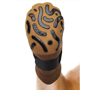 Non-Slip Dog Socks to Prevent Licking Paws - Strong Traction for Paw Protector, Senior Dogs, Hardwood Floors, Dog Booties with Grippers - Size Medium