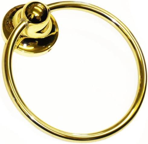 Diamondback Towel Ring Stainless Steel/Brass Finish - Item #IA4L-TMRPB4904