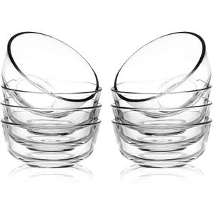 Sweejar Small Glass Bowls Set, 8 oz Prep Bowls for Cooking, 4 inch Bowls for Kitchen, Dessert Bowls for Ice Cream, Serving Bowls for Dipping, 10 pack