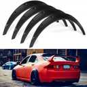 4Pcs 2.5inch/800mm Universal Fender Flares Flexible Durable Polyurethane Auto Car Body Kit Black