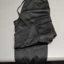 Men Cargo Pockets Joggers Athletic Sport Elastic Waist Sweatpants (Small, Black)