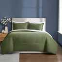 Brooklyn Loom Essential Cotton Green Twin XL 2 Piece Comforter Set