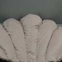 Queen Size Seashell Headboard Cushion, Soft PP Cotton Filled Upholstered Shell Headboard Pillow, Aesthetic Scalloped Wall Panel Free Standing, Coastal Decor for Teen Grils Bedroom (Pink)