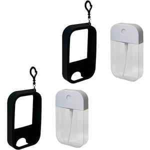 Portable Card Spray Bottle Perfume Moisturizing Sprayer Box50ML Refillable Perfume Bottle with Hook,Refillable Perfume Bottle Empty for Hand Sanitizer Fragrance Cosmetic(Black)