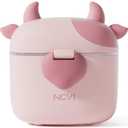 NCVI Baby Formula Dispenser On The Go, Formula Container To Go, Formula Holder for Travel, Outdoor Picnic with Baby Infant, Portable Container for Milk Powder, Snacks, Candy, Fruits (Pink)