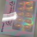 BTArtbox Press On Nails Almond - Short Nude Natural Nails Press Ons, Glue On Nails for Wedding Birthday Gift, Supremely Fit & Glossy Stick On Nails in 15 Sizes - 30 Nail Kit, Nudies