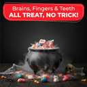 Fusion Select 16 Oz Individually Wrapped Gummy Body Parts Candy - Halloween Gummies & Trick or Treat Candy for Party & Goodie Bags - Spooky Assortment of Brain, Teeth, Fingers & Nose Candies