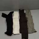 Jspupifip Women Ballet Leg Warmers, 80s Cable Knit Long Legwarmer Extra Soft Leg Warmer for Yoga Ballet Dance (Black, Dark Gray, Light Gray, White)