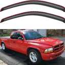 in-Channel Window Visors Rain Guards Shield for 1997-2004 Dodge Dakota Regular Cab, 2Pcs Window Vent Wind Deflectors Visors Shades for 97-04 Dakota Quad Cab
