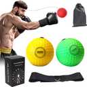 Boxing Reflex Ball Headband Set, Boxing Equipment, Include 4 Different Ball and 2 Adjustable Headband, 2&4 Ball Set Selection,Boxer Reflex Ball and More Boxing Gifts for Men & Kids