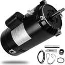 UST1202 2 HP Swimming Pool Pump Motor and Seal Kit Compatible with Hayward Super, Super II, Max Flow, Northstar & Jacuzzi Magnum Pump, ST1202 2.0 HP Single Speed Round Flange Pool Motor, 115/230 V