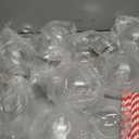 Yaomiao 12 Packs 16 oz Plastic Fish Bowl Ornament Cups with Straw for Drinks Plastic Candy Jar Potion Bottles with Aluminum Hole Lids Clear Spherical Bowls Bulb Cups for Carnival Games