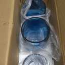 Set of 3 Blue Clear Hurricane Candle Holder Glass Cylinder Vases 6, 8, 10 Inches Height Hurricane Vases for Centerpieces Home Table Decor