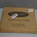 DOAI ART 8.5 x 11 Diploma Frame Classic Black Display 8.5x11-inch with Black Over Gold Mat or 11x14 Document &Certificate Without Mat, Gold Beads Hanging Hardware Included, Tabletop,  A Black Mat