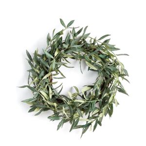 Olive Wreath 21" Green Traditional Plastic