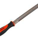8 Inch Half-Round Hand File with High Carbon Hardened Steel, Ergonomic Grip, Plastic Non-Slip Handle, Ideal for Metal, Wood, Plastic & DIY Projects