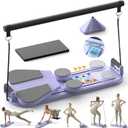 Pilates Board,Pilates Reformer Sets, Multifunctional Abdominal Pilates Board for Home Workout Equipment, Portable Foldable Ab Board Trainer Pilates Exercise Machine, Pilates Reformer Board for Women (Purple)