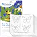 WindowAlert Butterfly Anti-Collision Decal 4 Pack - UV-Reflective Window Decal to Protect Wild Birds from Glass Collisions - Made in The USA
