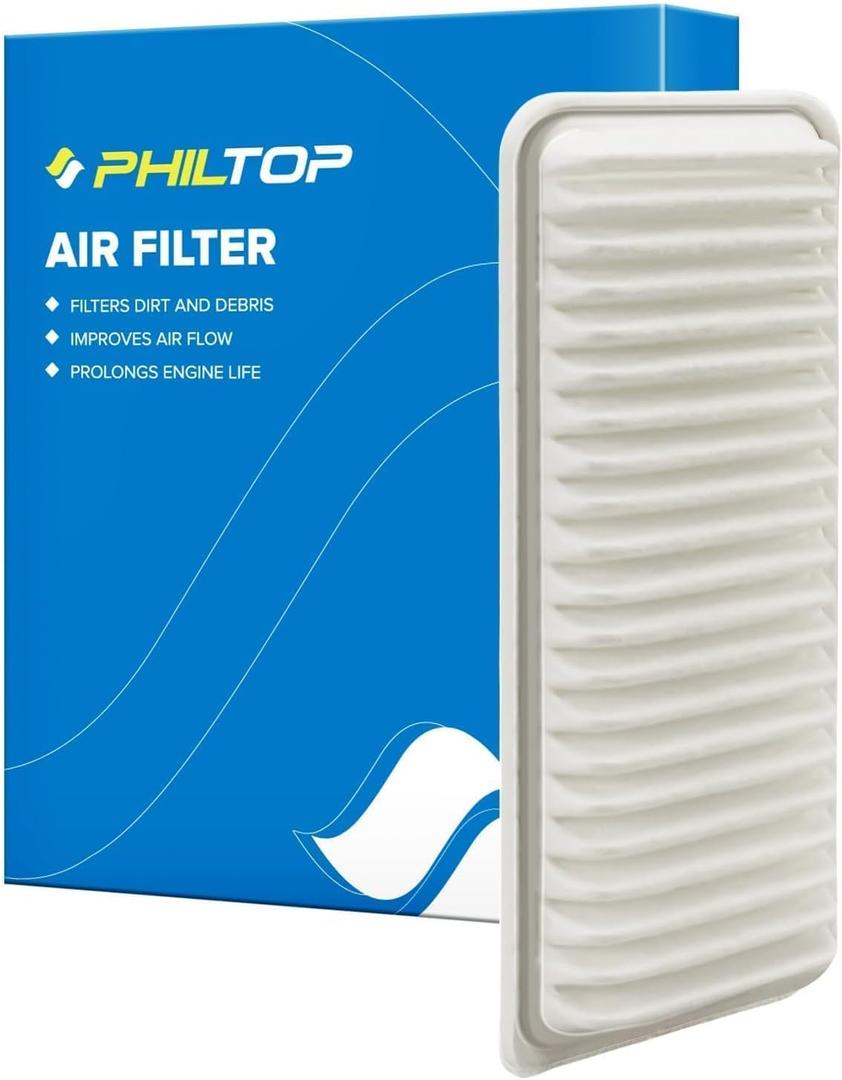 PHILTOP Engine Air Filter, Compatible with CA10257 Toyota Highlander 2006-2010 V6 3.3L, Lexus RX400h 2006-2008, Improve Engine Performance, Rigid Panel