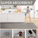 YDKGL Kitchen Mat Set of 2 PCS, Cushioned Non Slip Rugs for Kitchen Floor, Absorbent Runner Comfort Standing Mats Washable for Kitchen, Office, Home Grey 17x30+17x47