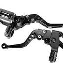 PACEWALKER Universal Motorcycle 7/8" 22mm Handlebar Brake Master Cylinder Clutch Lever CNC Left & Right Set for Honda Kawasaki Suzuki Yamaha
