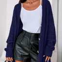 PRETTYGARDEN Womens Chunky Cardigan Sweaters 2025 Fall Oversized Cable Knit Long Sleeve Open Front Cardigans Winter Clothing (Blue, S)