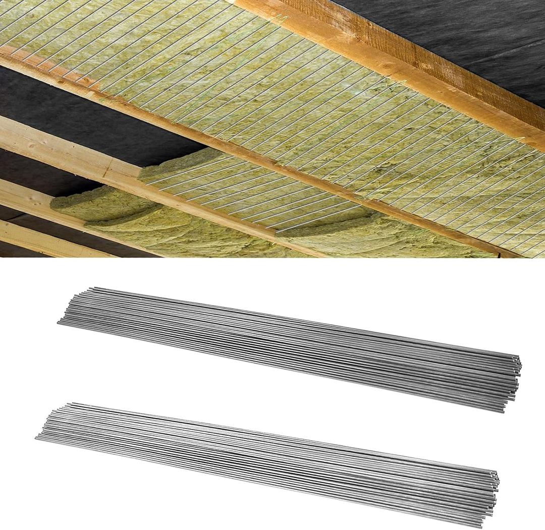 200 Pcs 24 Inch Insulated Wire Support - 1095 Carbon Steel Metal Wire for Attic & Ceiling Insulation