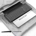 TECKNET Wireless Keyboard Bluetooth & 2.4G USB, Up to 4-Device Connection, USB C Rechargeable Battery, Quiet Typing, Compact Layout, 7 Ergonomic Tilt, Compatible with Windows/Android/iOS, Black