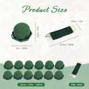 Flower Foam Holders, 12 Pcs Green Round Floral Foam with Adhesive & 38Yd Wire for Wine Bottle Arrangements, Wedding Centerpieces, DIY Fresh/Dried Artificial Flowers Decor