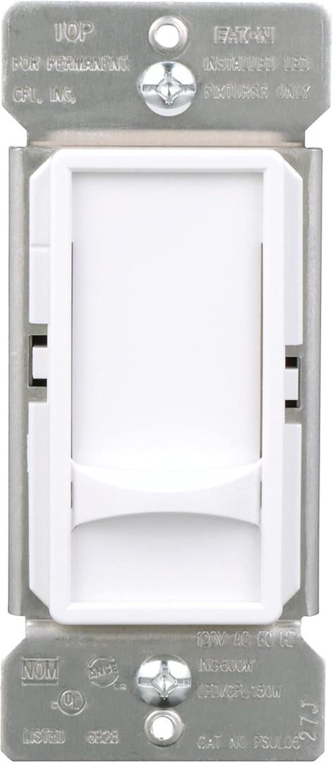 Eaton Universal Full Slide Dimmer 120V, White