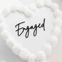 Mirror Black Engaged Cake Topper, We're Engaged Cake Pick Engagement Party Decorations, Bridal Engagement Wedding Cupcake Decoration Party Supplies