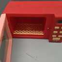 Cuterabit Toy Microwave Oven Playset with Light and Sound, Toy Kitchen Appliances for Kids, Play Kitchen Accessories and Toy Food for Toddlers 3 Year Old Up Girls Boys, Red