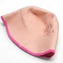 Wool Sauna Hat for Women Pink Bath Hat High Temperature Resistant Water Absorbent Natural Wool Sauna Cap Comfortable Spa Accessory