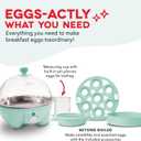 Dash Rapid Egg Cooker - Boiler, Poacher & Steamer - Includes Measuring & Recipe Guide - Dishwasher Safe - BPA Free - Holds 7 Eggs, Aqua